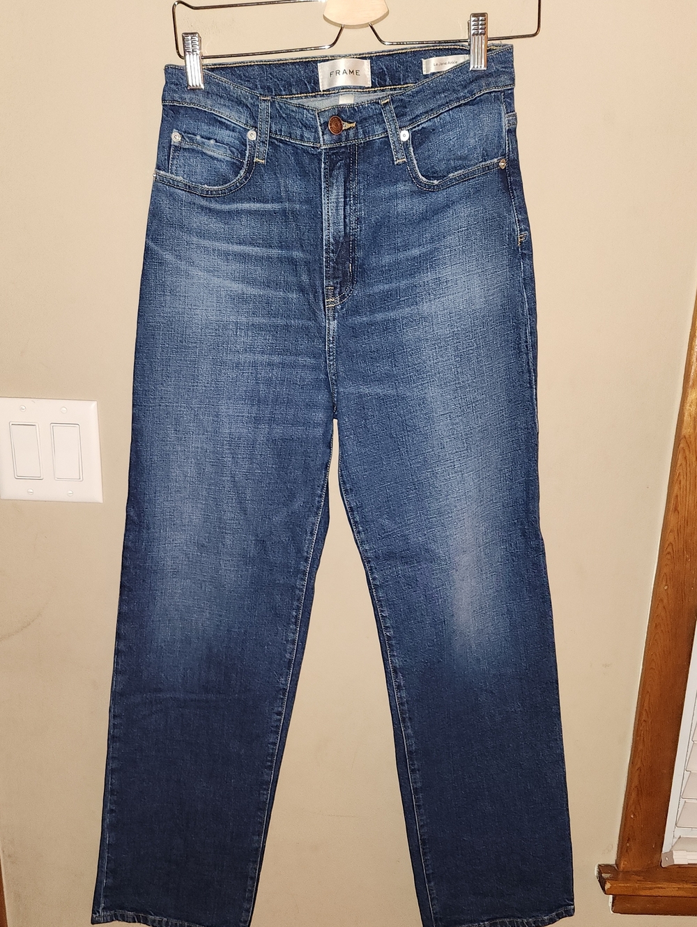 FRAME Le Jane Ankle Jeans  High-Rise Straight Leg Denim Women 26